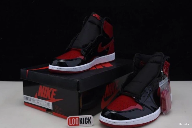 Cheap TBK Air OG 1 Patent High Jordan 555088-063 Bred 0818